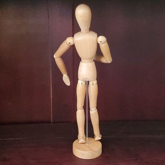 Artists Wooden Jointed 12" Poseable Mannequin - Picture 4 of 6